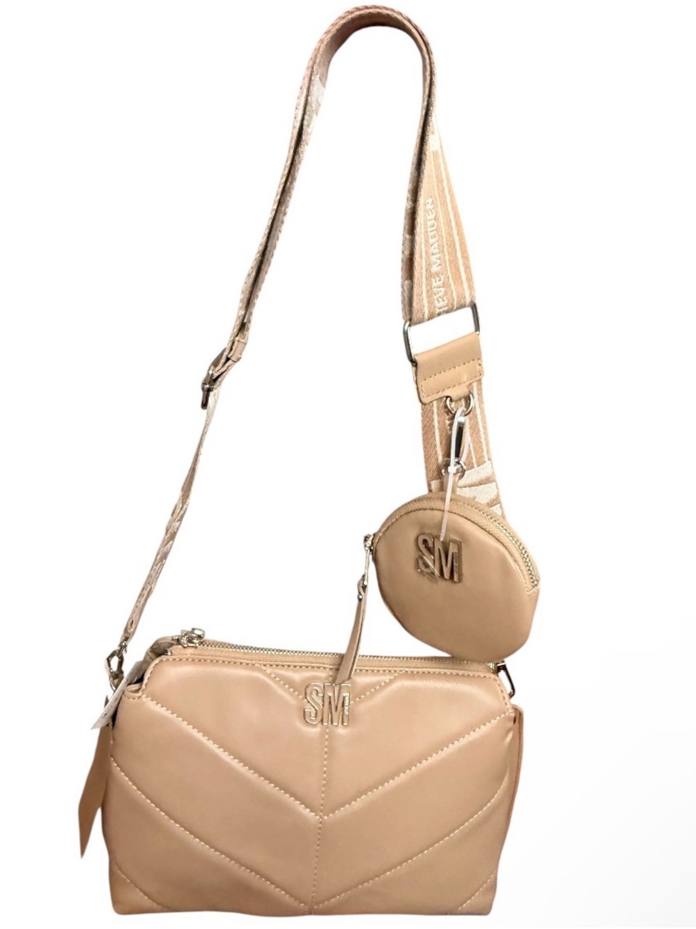 Steve Madden BMABEL Chevron Quilted Crossbody Bag